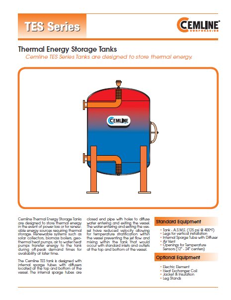 Thermal Storage Tanks (TES) 